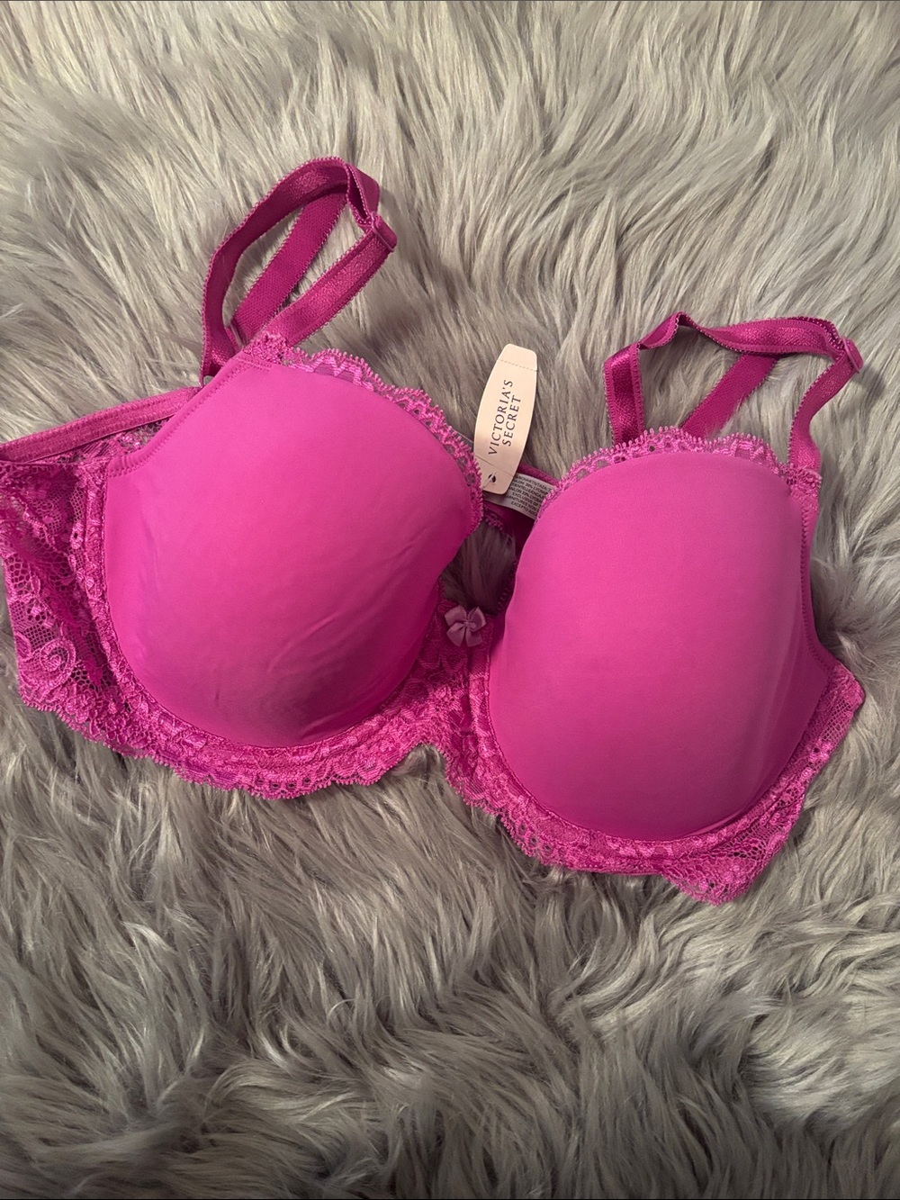 Victoria's Secret purple Lace-Trim Bra